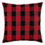 Red & Black Buffalo Plaid Throw Pillow, 18"