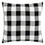 Black & White Buffalo Plaid Throw Pillow, 18"
