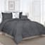 5-Piece Blanca Grey Comforter Set, Queen
