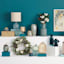 Ty Pennington Frosted Light Blue Glass Bulb Accent Lamp, 13"