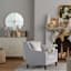 Tracey Boyd Metal Mirrored Round Wall Clock, 30"