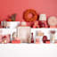 Honeybloom 2-Tone Red & Cream Accent Lamp, 15"