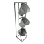 3-Stacked Metal Outdoor Planters with Shelf