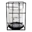 Found & Fable Black Metal Square Hurricane Candle Holder, 8"