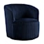 Sawyer Blue Pleated Swivel Tub Chair