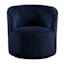 Sawyer Blue Pleated Swivel Tub Chair