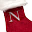 7" Mini Red Faux Fur Monogram Stocking, N