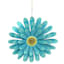 Blue Metal Flower Outdoor Wall Decor, 13"