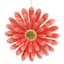 Red Metal Flower Wall Decor, 13"