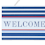 Welcome Aboard Metal Outdoor Wall Sign, 5x12