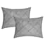 7-Piece Grey Embroidered Pleated Comforter Set, Queen