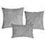 7-Piece Grey Embroidered Pleated Comforter Set, Queen