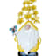 Sunny Club Yellow Flower Cap Gnome Yard Stake, 23.6"