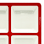 Bistro 4-Section Melamine Tray, Red