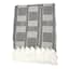 Tracey Boyd Black & White Woven Jacquard Throw Blanket, 50x60