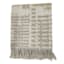 Found & Fable Natural Jacquard Woven Fringe Throw Blanket, 50x60
