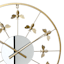 Honeybloom Metal Bee Round Wall Clock, 24"