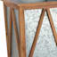 Honeybloom Galvanized Metal & Wood Tall Outdoor Planter, Extra Large