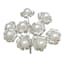 Pearl & Silver Rhinestone Floral Pick, 6"