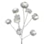 Silver Rhinestone Floral Pick, 8"
