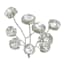 Silver Rhinestone Floral Pick, 8"