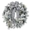 Flocked Berry & Pinecone Wreath, 30"