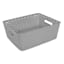 Light Grey Y-Weave Storage Basket, Large