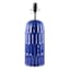 Blue Textured Column Lamp 18In