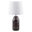 Found & Fable Dark Grey Cream Line Accent Lamp with Shade, 20"