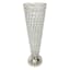 Silver Metal & Crystal Gem Vase, 21"