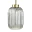 Metallic Glass Ribbed Hardwire Pendant Light, 8"