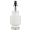 Laila Ali White Glass Modern Accent Lamp Base, 14"