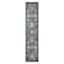 Blue & Multicolor Opal Border Runner, 2x9