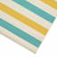 (E468) Ember Blue & Yellow Striped Area Rug, 5x8