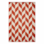 (E469) Ember Orange Herringbone Area Rug, 8x10