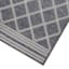 (E471) Journi Grey Diamond Design Outdoor Area Rug, 8x10