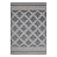 (E471) Journi Grey Diamond Design Outdoor Area Rug, 5x8