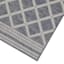 (E471) Journi Grey Diamond Design Outdoor Area Rug, 5x8