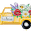 Yellow Welcome Retro Truck Yard Stake, 23.6"