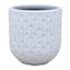 Providence White Dimpled Round Outdoor Planter, Medium