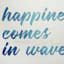 Ty Pennington Happiness Comes in Waves Canvas Wall Sign, 12"