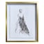Providence Glass Framed Lady Sketch Print Wall Art, 17x21