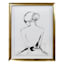 Providence Framed Lady Sketch Print Under Glass, 24x30