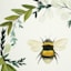 Bee Wreath Canvas Wall Art, 12"