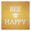 Yellow Bee Happy Canvas Wall Art, 12"