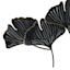 Found & Fable Black Gingko Wall Decor, 33x18