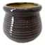 Found & Fable Grey Round Rim Ceramic Planter, Medium