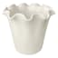 Willow Crossley White Pie Crust Edge Ceramic Vase, 10"