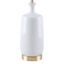 Providence White Ceramic & Gold Metal Table Lamp with Shade, 25"