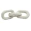 White Wooden Link Table Decor, 10"